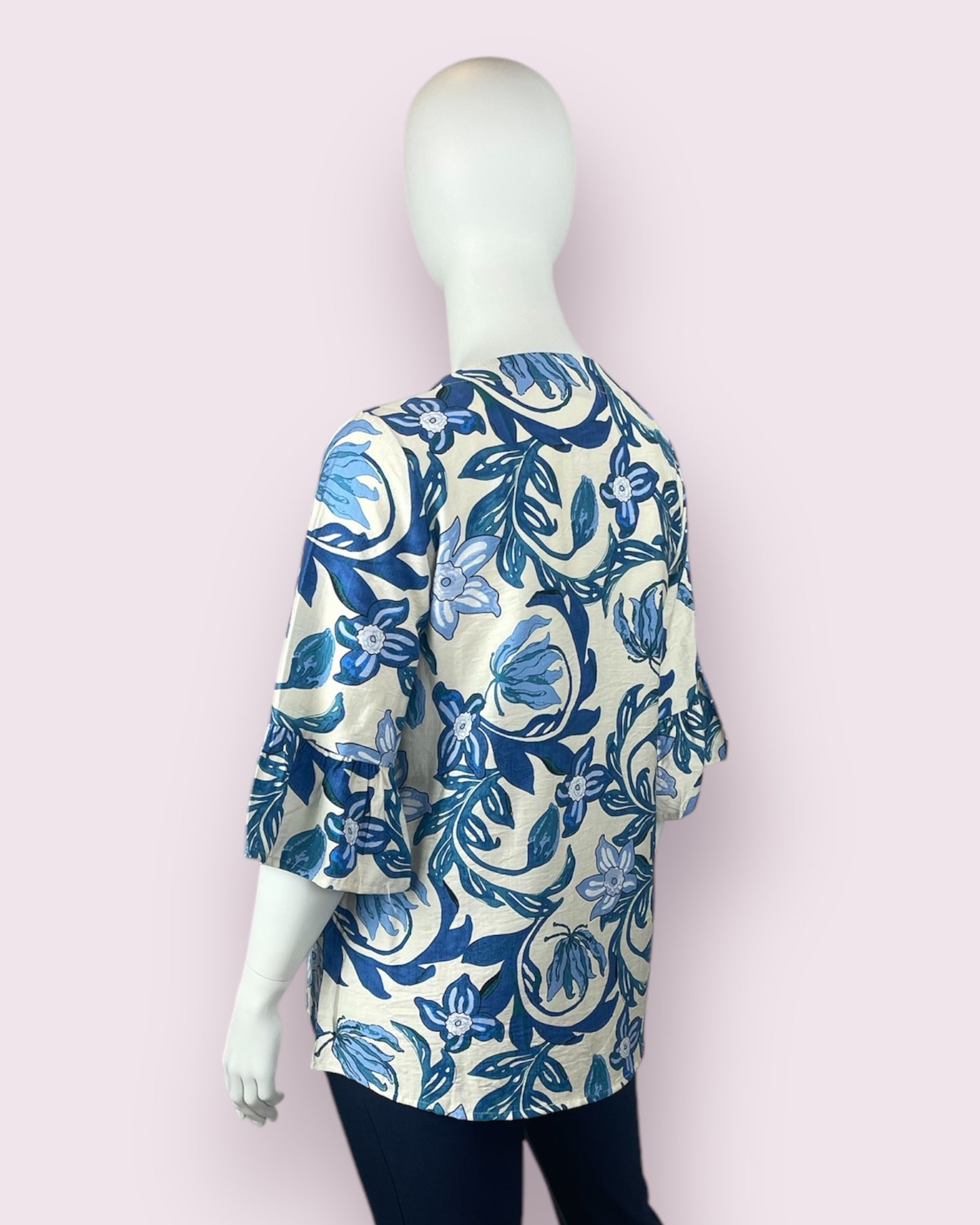 Ruby Floral Top - Blue