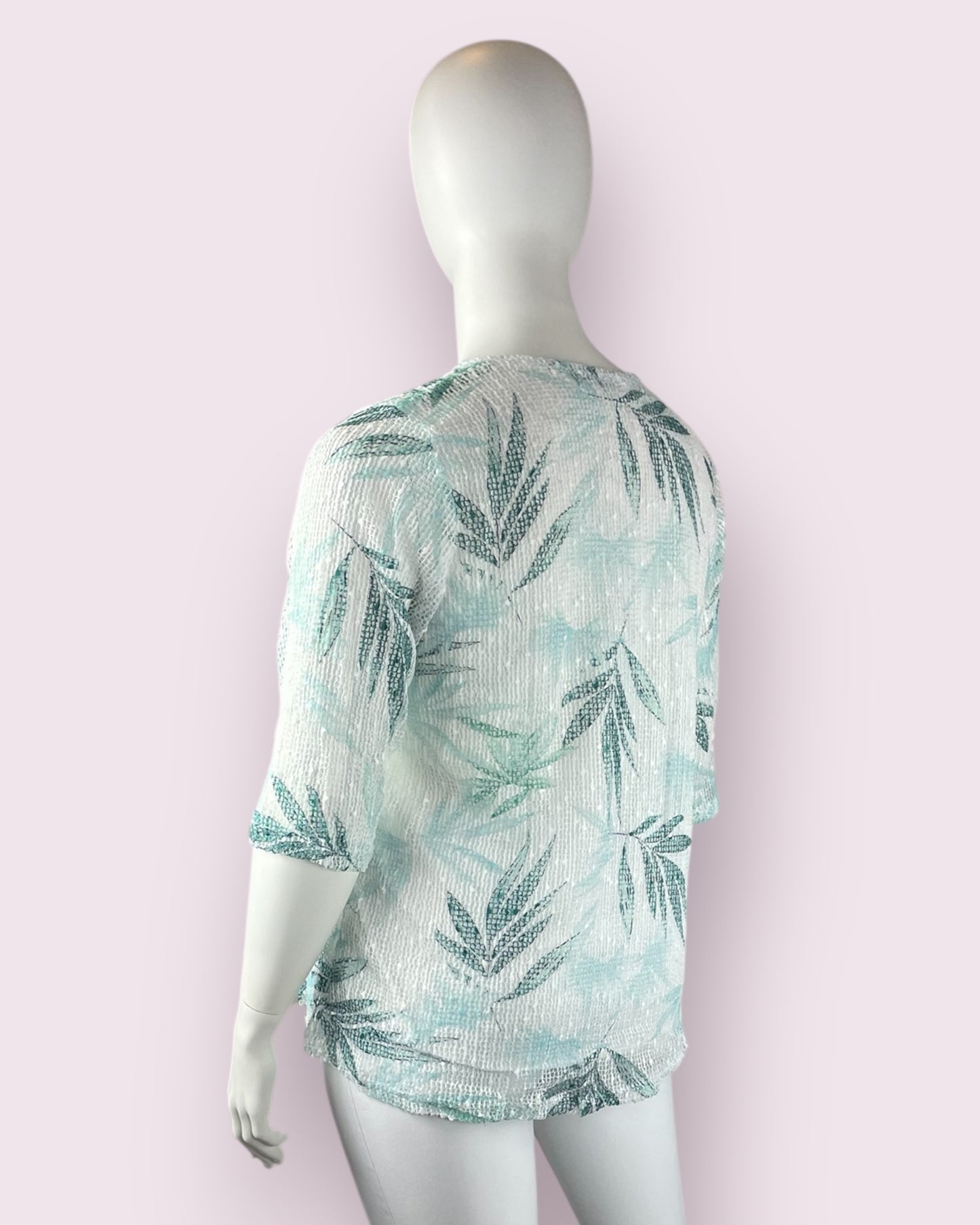 Lucy Popcorn Knit - Green Leaf