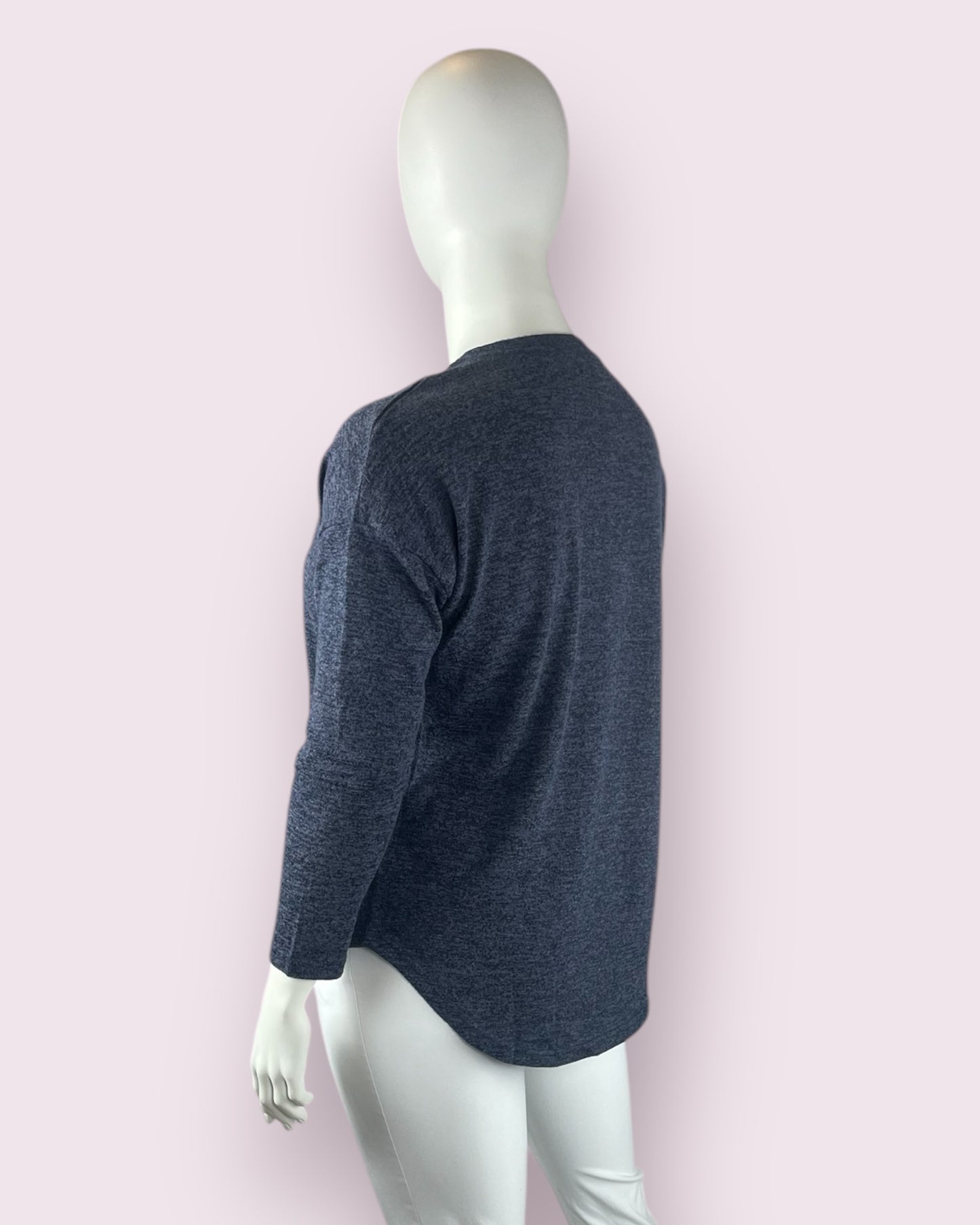 Lia Plain Knit - Navy