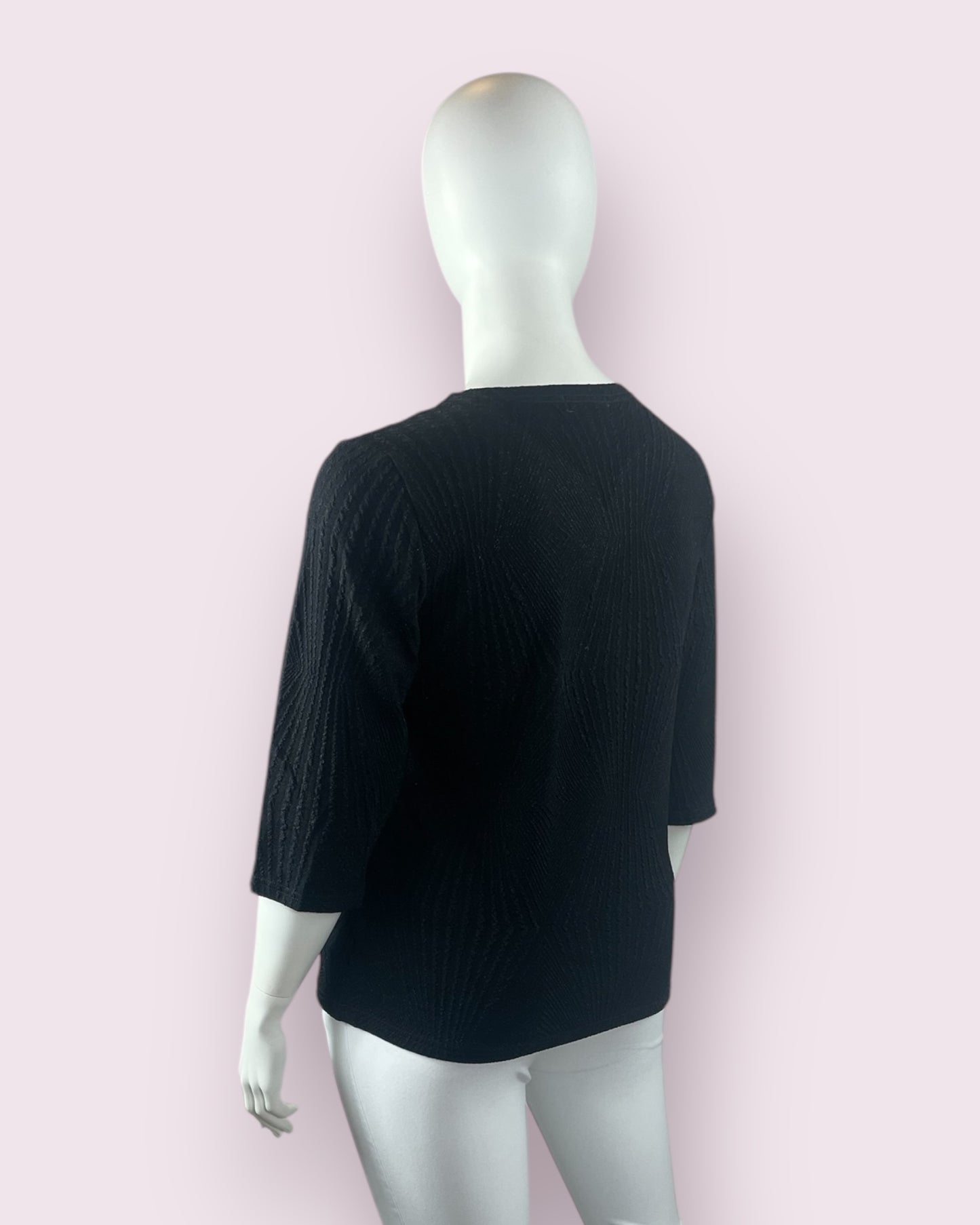 Ivy Diamante Top - Black