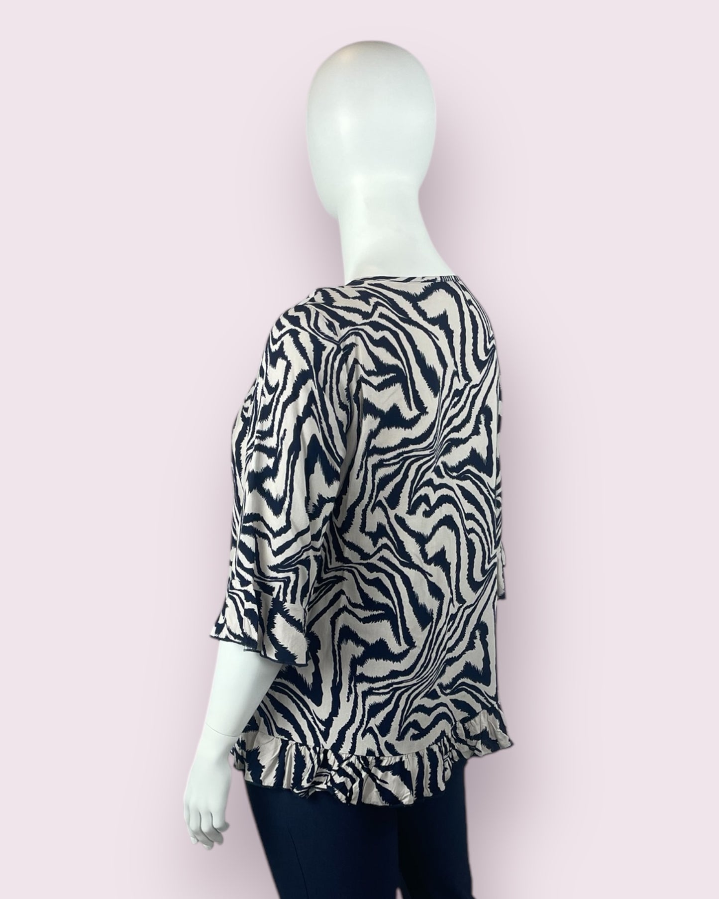 Liv Zebra Top - Navy