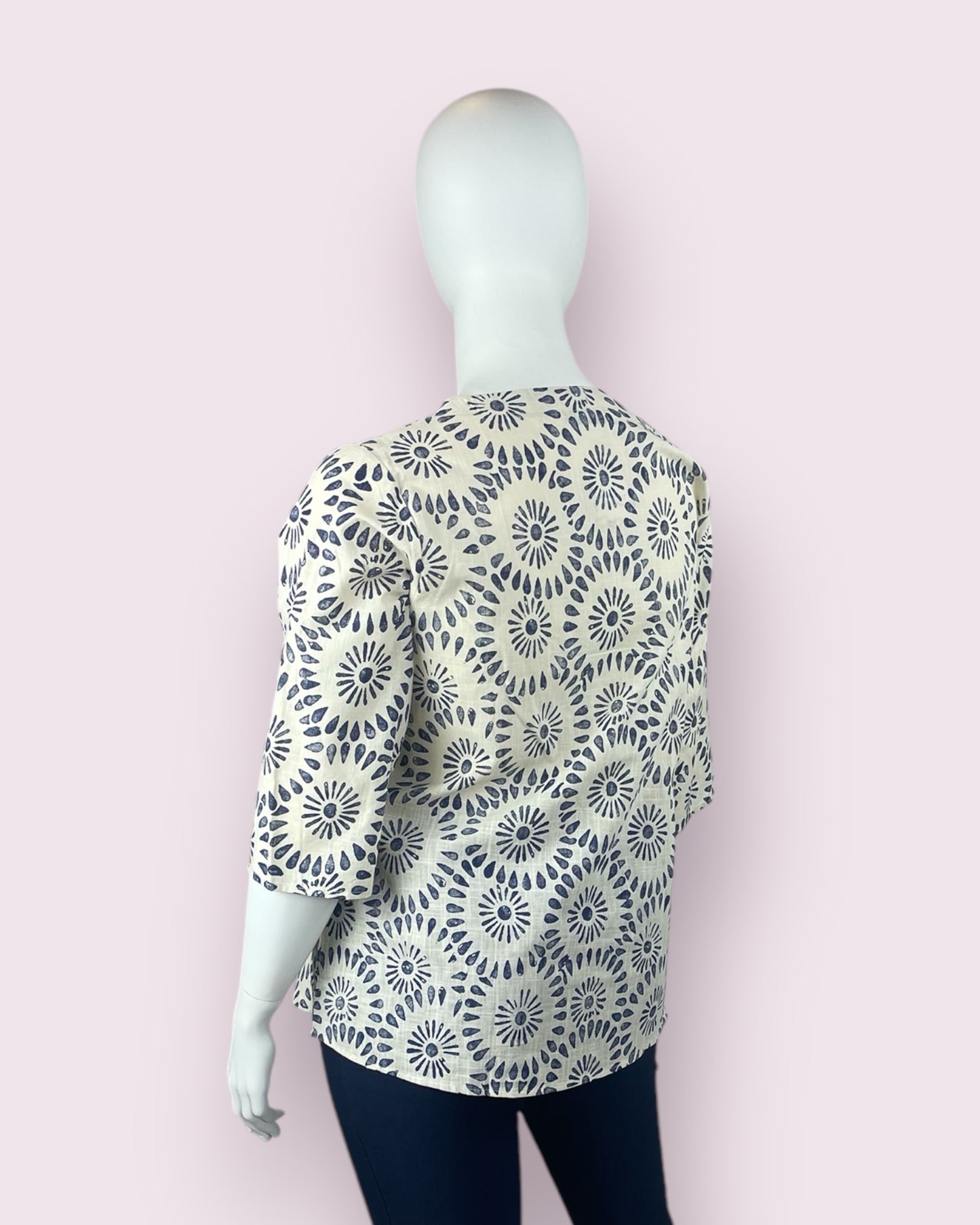 Ayla Printed Top - Blue